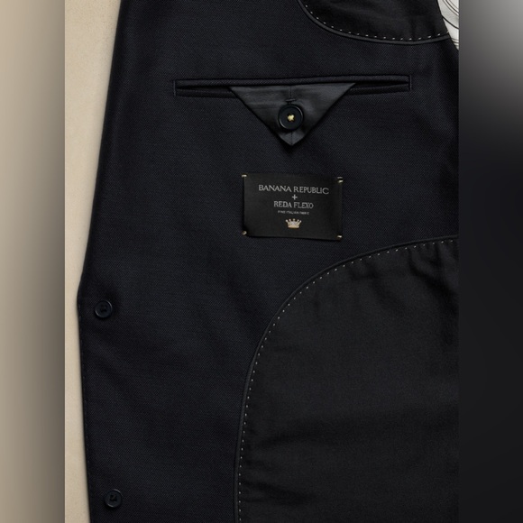 BANANA REPUBLIC SIGNATURE ITALIAN HOPSACK SUIT JACKET - Picture 11 of 14